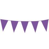 Einfarbige mini Wimpel-Girlande 3 m-lila