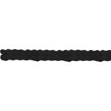Einfarbige Wabenpapier-Girlande 360 cm-schwarz