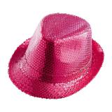 Einfarbiger Pailletten-Hut -pink