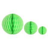 Einfarbiger Wabenpapier-Ball 2er Pack-grün-30 cm