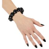 Einfarbiges Perlen-Armband-schwarz