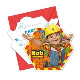 Einladungskarten "Bob der Baumeister - Neue Abenteuer" mit Umschlag 6er Pack