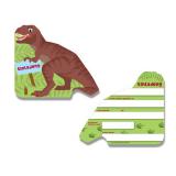 Einladungskarten "Dinosaurier T-Rex" 6er Pack
