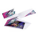 Einladungskarten "Monster High-Girls" 6er Pack