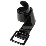 Eleganter Lack-Gürtel 110 cm-schwarz