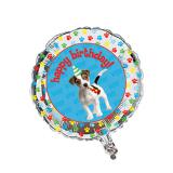 Folien-Ballon "Happy Birthday-Dog" 45 cm 