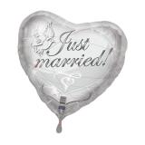 Folien-Ballon "Just Married" 43 cm