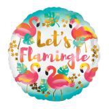 Folienballon "Let's Flamingle" 43 cm