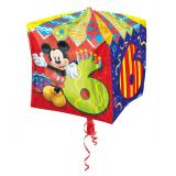 Folienballon "Micky Maus 6. Geburtstag" 38 cm