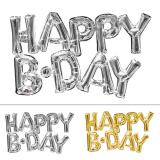Folienballon Schriftzug "Happy B Day" 76 x 48 cm