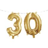 Folienballon-Set "Goldene 30" 4-tlg