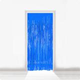 Fransen-Türvorhang aus Folie 2 m-blau