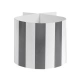 Gestreifte Serviettenringe 6er Pack-grau