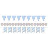 Girlanden-Set "Funkelnde Streifen" 36-tlg.-blau