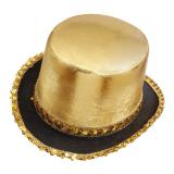 Glänzender Hut mit Pailletten "Showstar"-gold