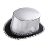 Glänzender Hut mit Pailletten "Showstar"-silber