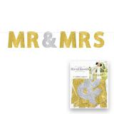 Glitzer Buchstaben-Girlande "Mr & Mrs" 3,65 m