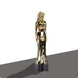 Goldene Statue weiblich "Awards Night" 23 cm