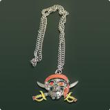 Halskette schaurig-schöner Piratenschädel 10 cm