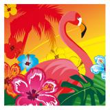 Servietten "Aloha und Flamingo" 12er Pack