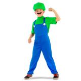 Kinder-Kostüm "Klempner Luigi" 3-tlg.