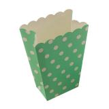 Kleine Popcorn-Tüten "Farbenfroher Punkte-Spaß" 8er Pack-grün
