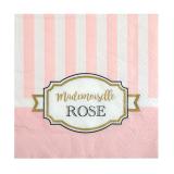 Kleine Servietten "Edle Babyparty" 20er Pack-rosa