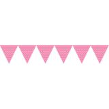 Kleine Wimpel-Girlande "Happy Dots" 274 cm-pink