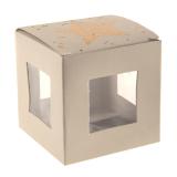 Kleine Geschenk-Boxen "Funkelnde Schneekristalle" 4er Pack-elfenbein