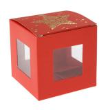 Kleine Geschenk-Boxen "Funkelnde Schneekristalle" 4er Pack-rot