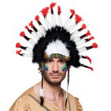Kopfschmuck Mohawk-Indianer 34 cm