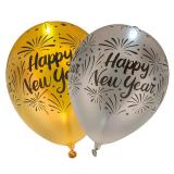 LED-Ballons Happy New Year 4er Pack