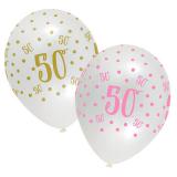 Luftballons "50. Geburtstag Ladylike" 6er Pack