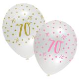 Luftballons "70. Geburtstag Ladylike" 6er Pack