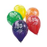 Luftballons 80. Geburtstag 7er Pack