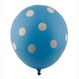 Luftballons "Farbenfroher Punkte-Spaß" 5er Pack-hellblau