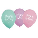 Luftballons "Geburtstag in Pastell" 6er Pack