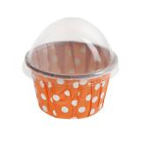 Mini Muffin-Förmchen "Polka Dots" 6er Pack 3 cm-orange