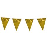 Mini Wimpel-Girlande "Metallic" 3 m-gold
