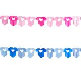 Papier-Girlande "Strampelanzug" 6 m-rosa