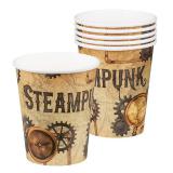 Pappbecher "Steampunk" 6er Pack