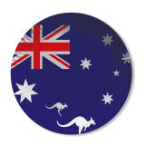 Pappteller "Australische Flagge" 10er Pack