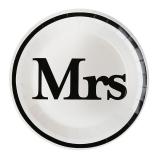 Pappteller "Mr & Mrs" 10er Pack-Mrs