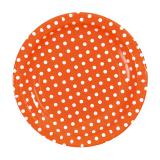 Pappteller "Punkte-Spaß" 10er Pack-orange
