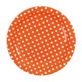 Pappteller "Punkte-Spaß" 10er Pack-orange