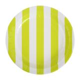 Pappteller "Streifen-Optik" 10er Pack-grün