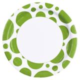 Pappteller "Wilder Punkte-Spaß" 8er Pack-hellgrün