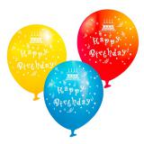 Party-Luftballons "Happy Birthday" 6er Pack