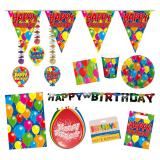 Partypaket "Happy Birthday Bunte Ballons" 59-tlg.
