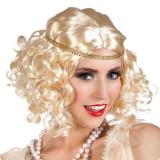 Perücke "20s Girl" mit Stirnband-blond